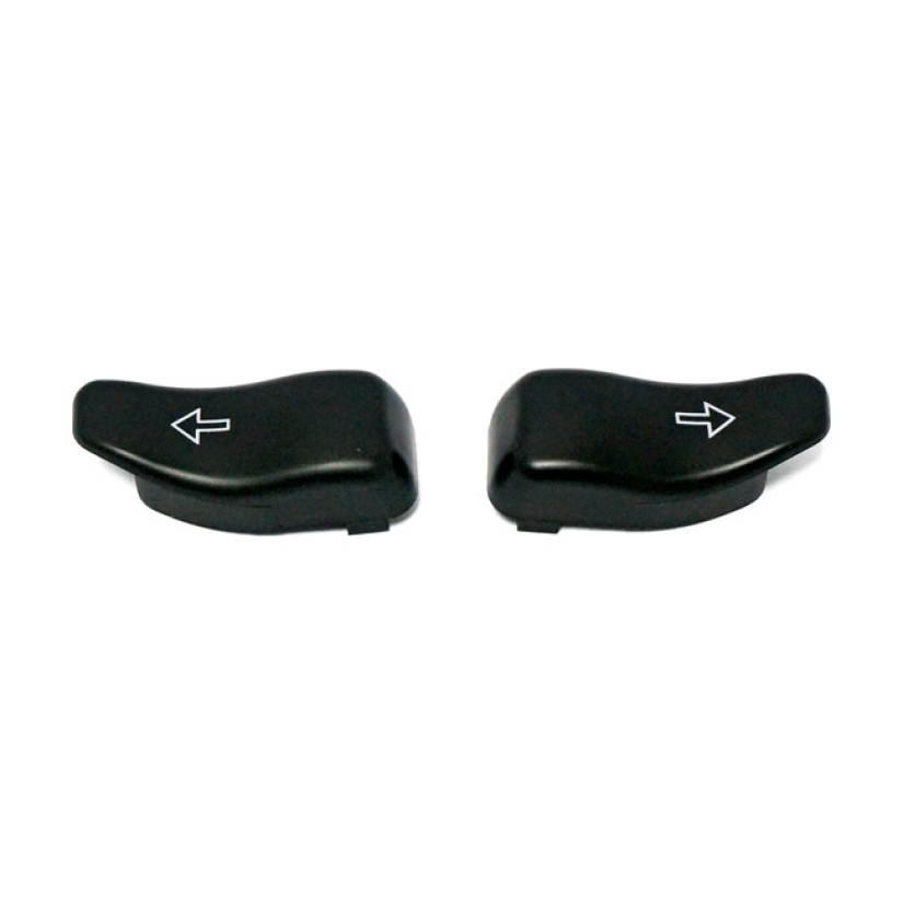 TURN SIGNAL SWITCH EXTENDER CAP SET. BLACK TURN SIGNAL EXTENSION CAPS; 920220