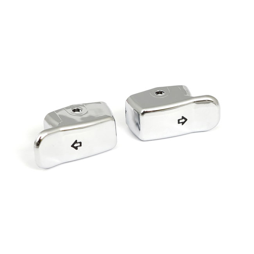 TURN SIGNAL SWITCH EXTENDER CAP SET. CHROME TURN SIGNAL EXTENSION CAPS 920222