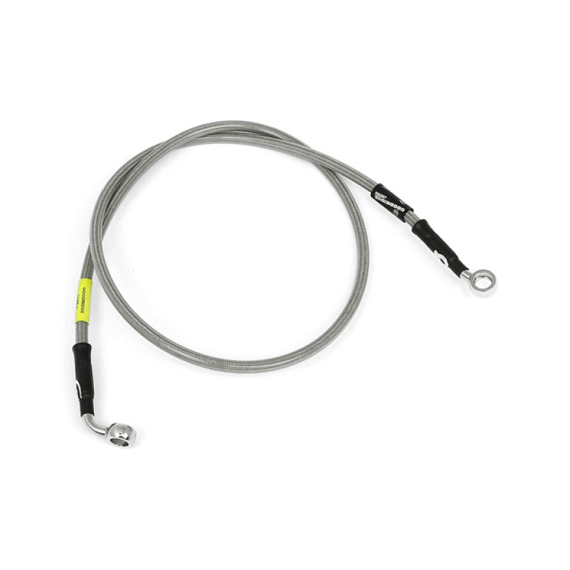 GOODRIDGE BRAKE LINE FRONT, STAINLESS CLEAR COATED STAINLESS CLEARCOAT 920407