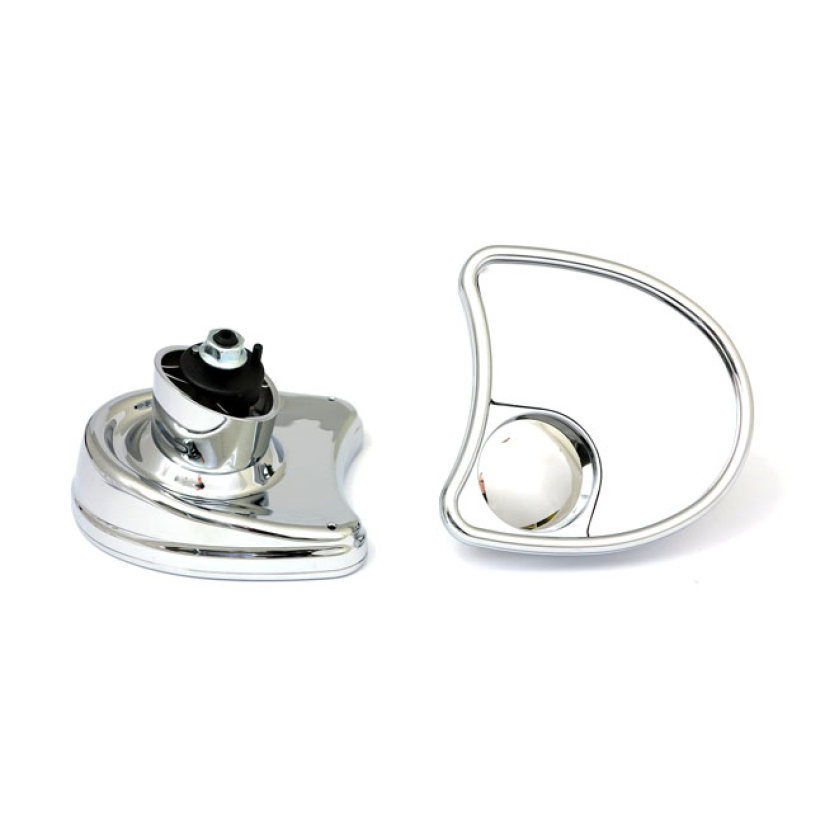 TOURING FAIRING MOUNT MIRROR KIT. DUAL VISION, CHROME CHROME. FITS ALL 920686