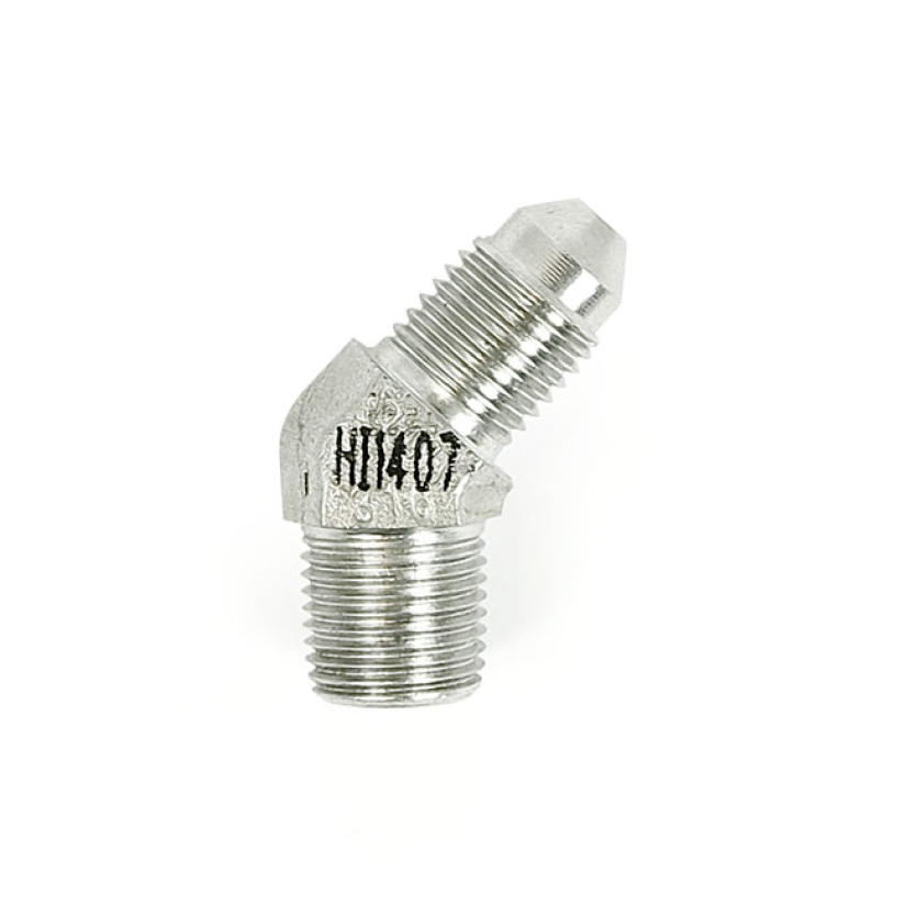 GOODRIDGE ADAPTER FITTING, 45 DEGREE. SS STAINLESS STEEL; 1/8" NPT TO 920790