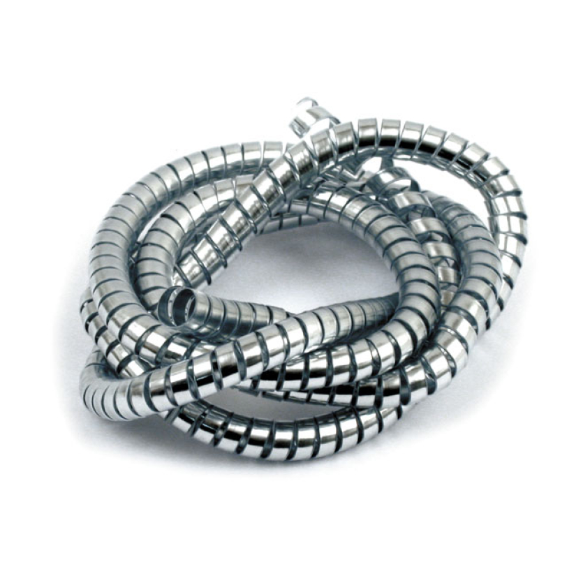 CHROME CABLE & WIRE COVER, 5FT. (150CM). 10MM ID CLASSIC CHROMED PLAST 920912
