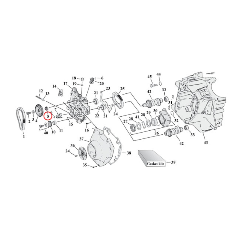 NOKKA-AKSELIN VETORATTAAN SHIMMI - SPACER CAM DRIVE GEAR .355 INCH 921155
