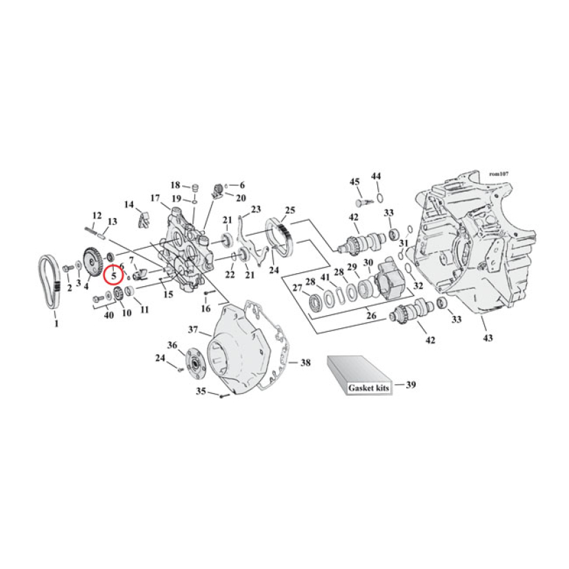 NOKKA-AKSELIN VETORATTAAN SHIMMI - SPACER CAM DRIVE GEAR .360 INCH 921156
