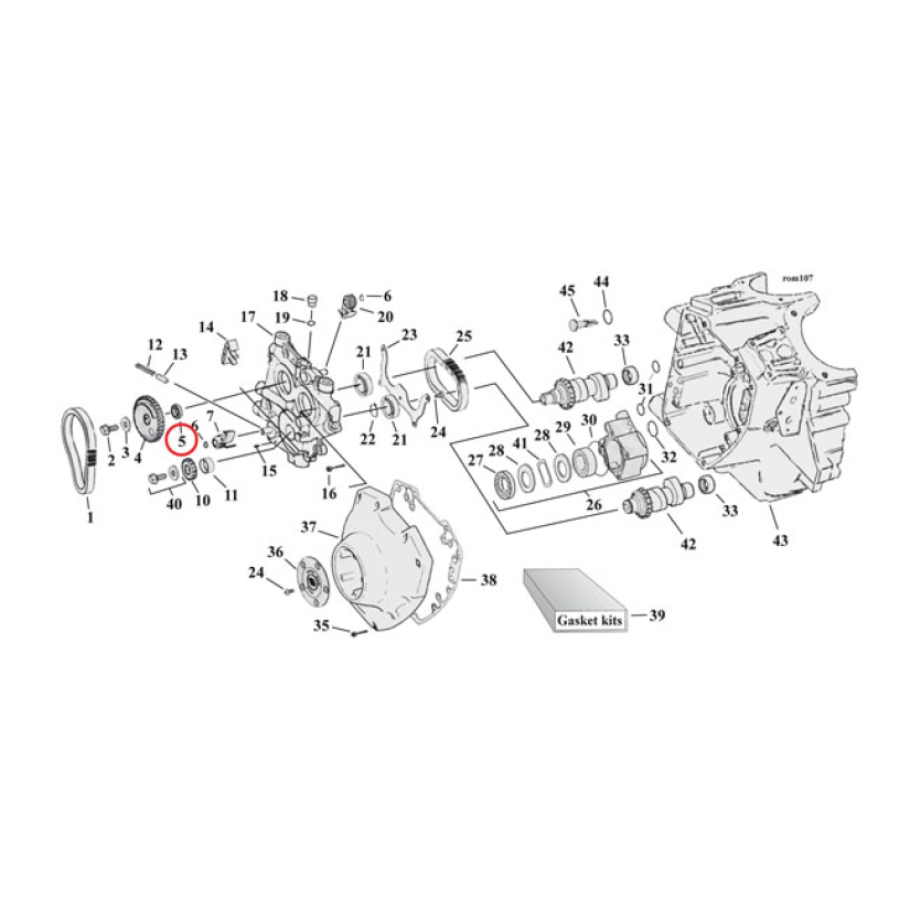 NOKKA-AKSELIN VETORATTAAN SHIMMI - SPACER CAM DRIVE GEAR .365 INCH 921157