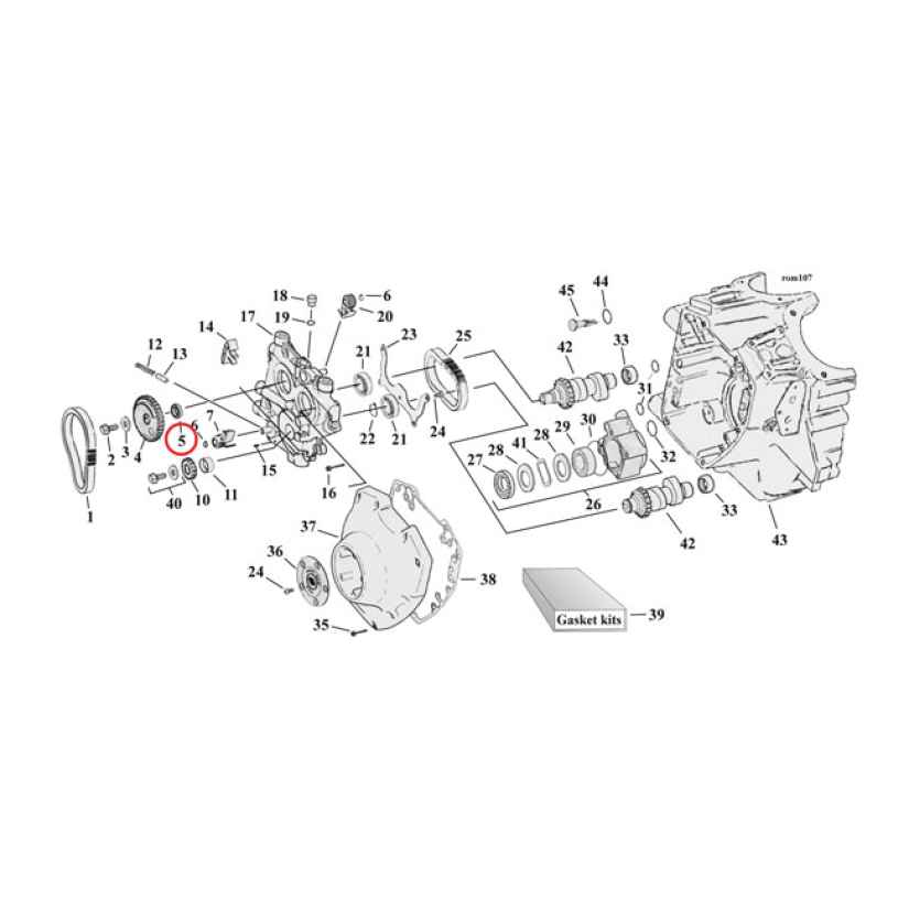 NOKKA-AKSELIN VETORATTAAN SHIMMI - SPACER CAM DRIVE GEAR .370 INCH 921158