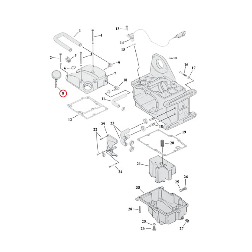 OIL TANK FILL PLUG, WITH DIPSTICK 921258