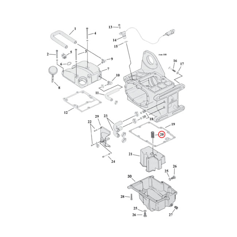 SPRING, BAFFLE OIL PAN  99-17 DYNA; 99-08 (NU) FLT 921262