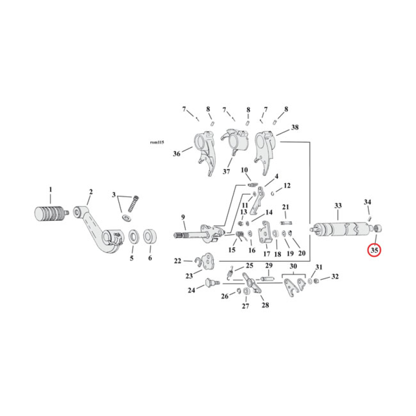 BEARING CLOSED END, SHIFTER DRUM 921294