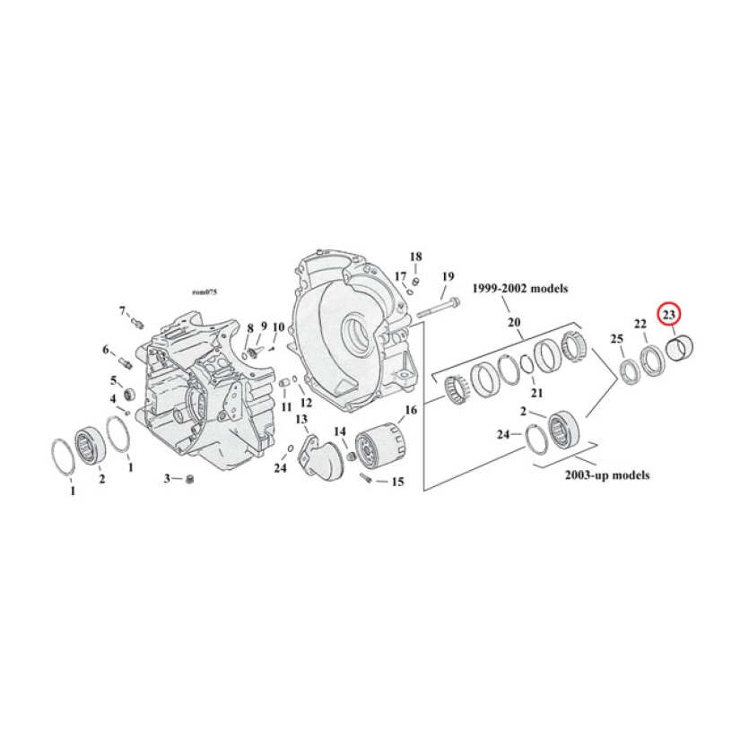 SPACER, SPROCKET SHAFT  03-05 FLT/TOURING (NU) 921413