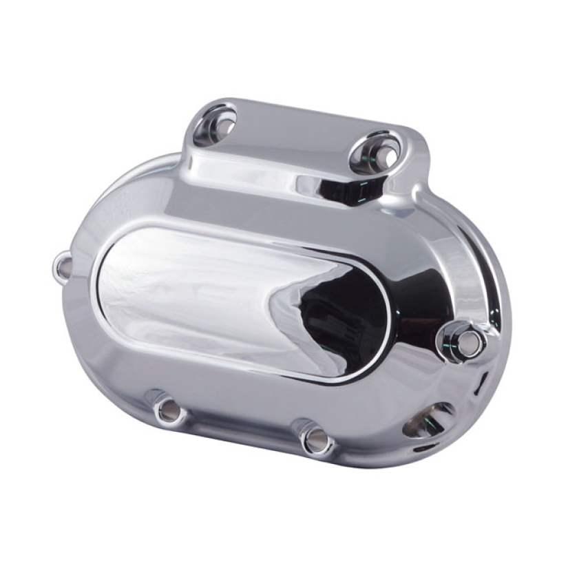 TRANSMISSION END COVER SMOOTH, CABLE CLUTCH. CHROME 921450