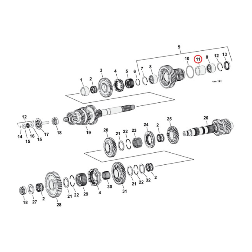 SPACER, 6TH GEAR BEARING 921505