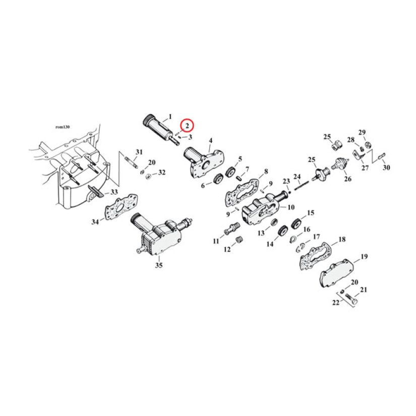 DOWEL PIN, OIL PUMP FEED GEAR  61-71 XL SPORTSTER (NU) 921524