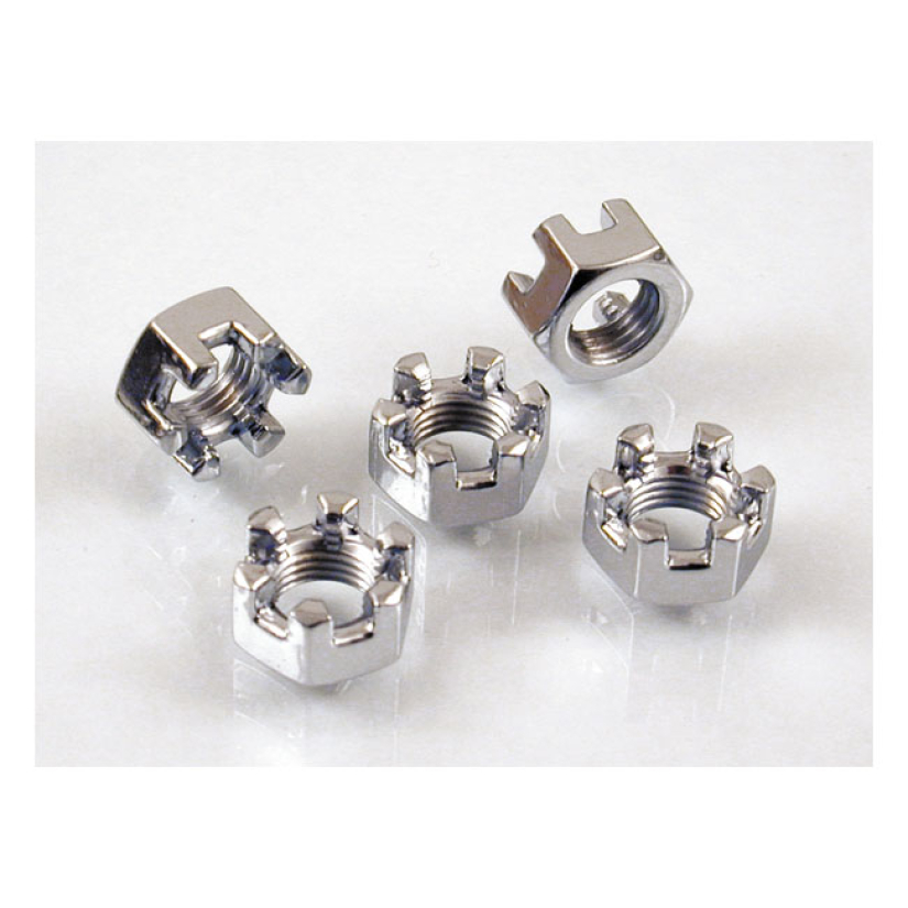CHROME CASTLE NUT, 3/8-24 922258
