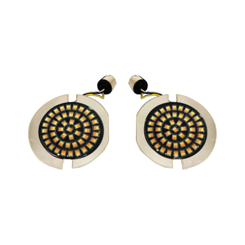 CUSTOM DYNAMICS, GENESIS 4 SERIES FRONT TURN SIGNAL INSERTS SMOKE LENS 922576