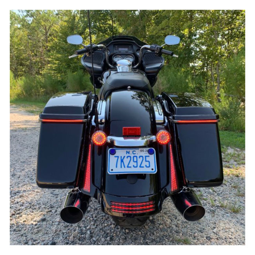 CUSTOM DYNAMICS, FASCIA LED REAR PANELS FOR TOURING. BLACK WITH GLOSS 922579