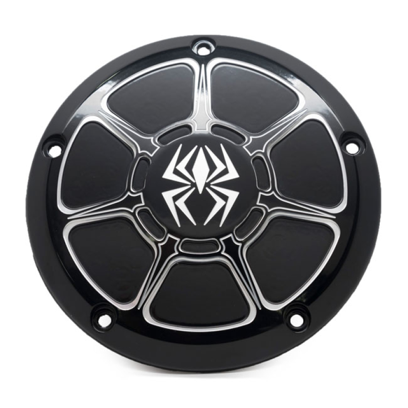 REKLUSE, DERBY COVER. GLOSS BLACK CONTRAST MACHINED FINISH WITH THE RE 923274