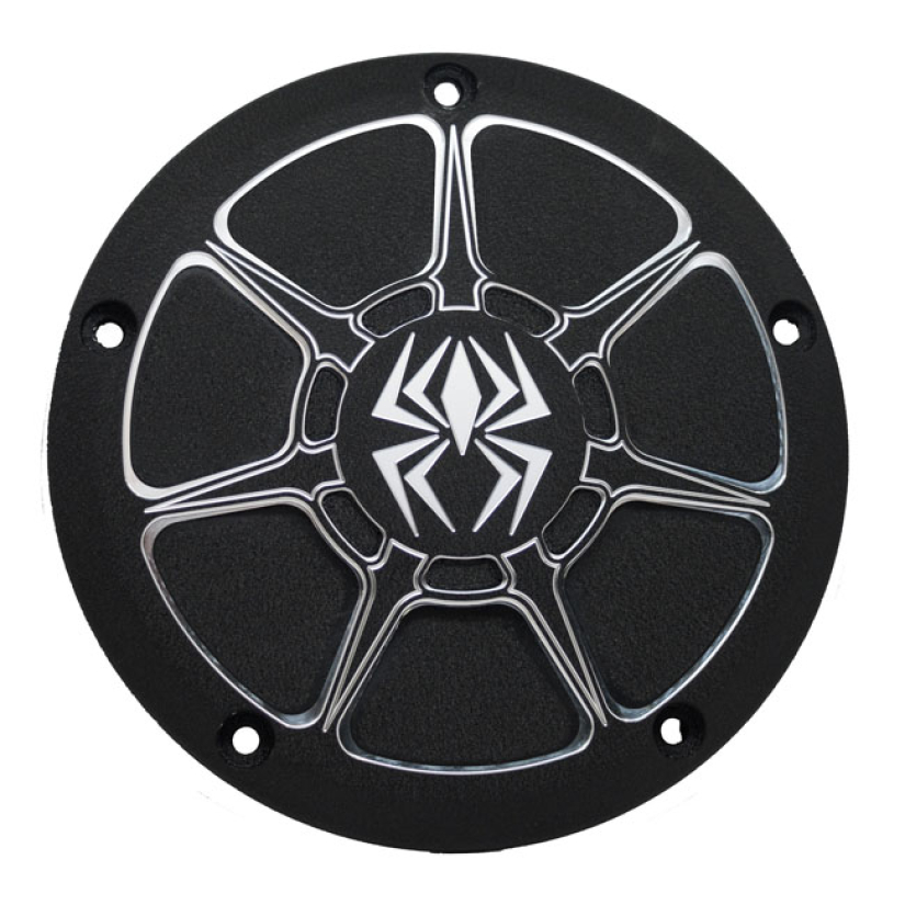 REKLUSE, DERBY COVER. WRINKLE BLACK CONTRAST MACHINED FINISH WITH THE 923275