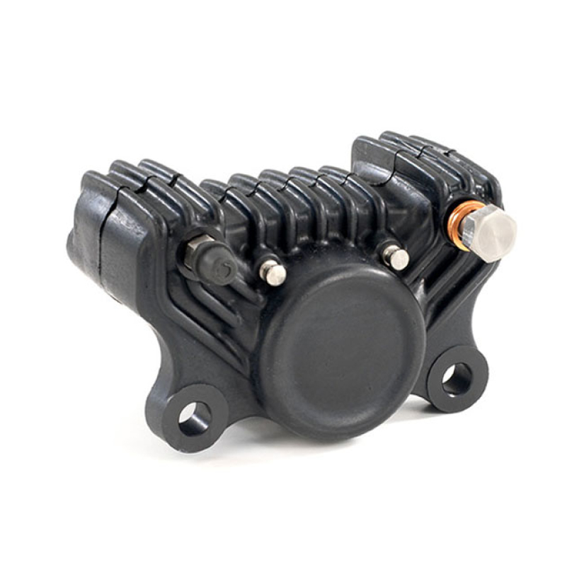 KUSTOM-TECH, SUPER FRENI 2 PISTON BRAKE CALIPER. BLACK FORGED ALUMINUM 923292