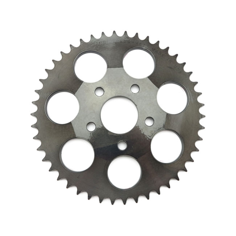 PBI REAR SPROCKET BLACK ZINC STEEL, 46T 923293