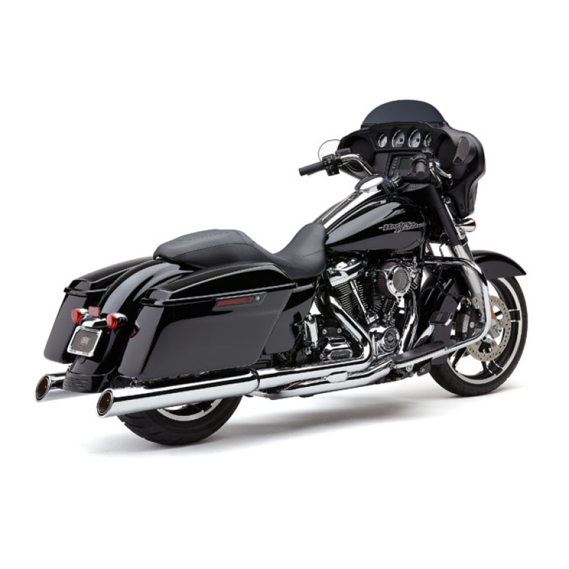 COBRA, 909 UPPER CUT 4" SLIP-ON MUFFLERS. CHROME 923336