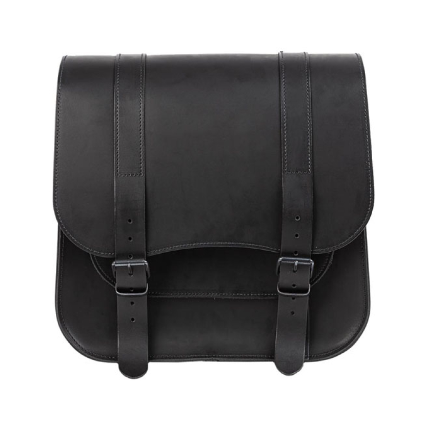 LEDRIE, SINGLE LEATHER SADDLEBAG ''POSTMAN''. 30 LITERS. BLACK A FULL 923341