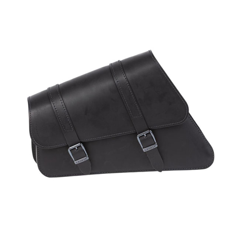 LEDRIE, LEATHER SWINGARM BAG LEFT, 6.5 LITER. BLACK GENUINE FULL LEATH 923343