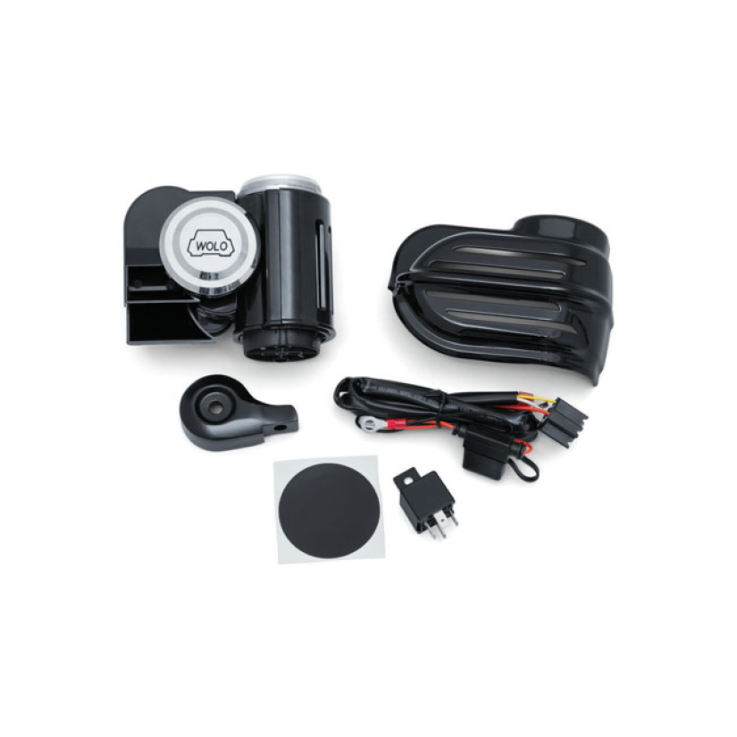 KURYAKYN, DELUXE BAD BOY AIR HORN KIT. GLOSS BLACK 923621