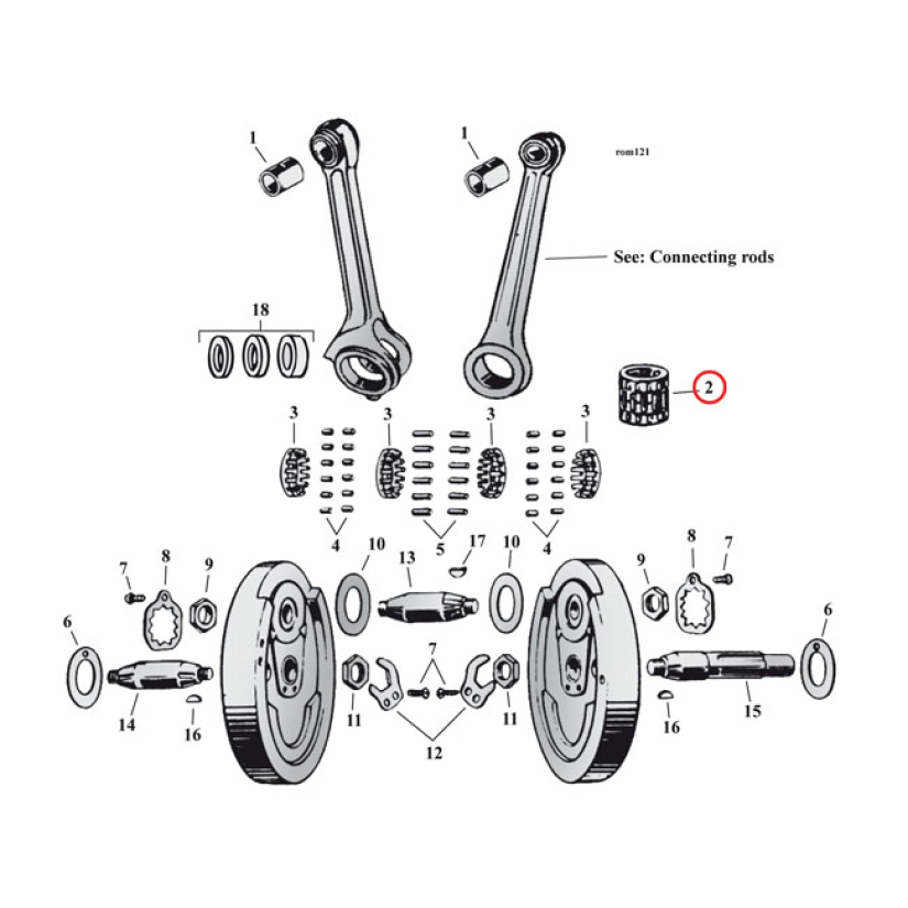 CONNECTING ROD ROLLER & RETAINER KIT 924373