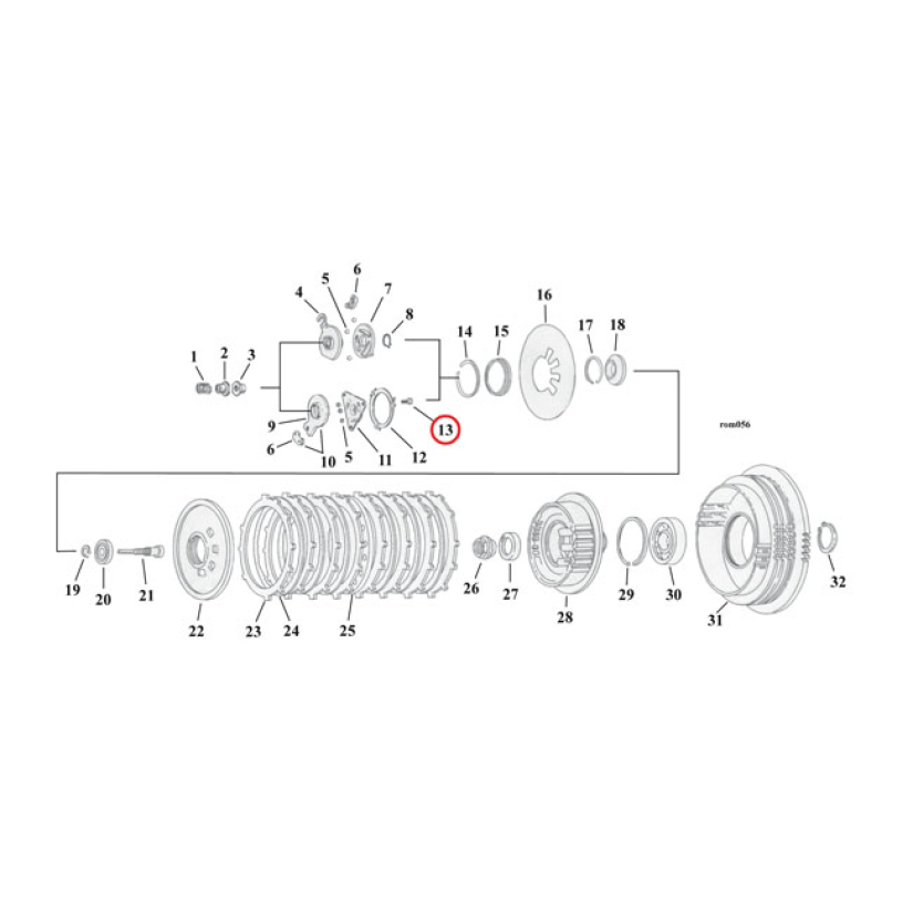 BOLT, CLUTCH RAMP LOCKPLATE  L84-94 XL SPORTSTER (NU) 925449