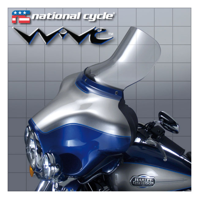 NATIONAL CYCLE, WAVER WINDSHIELD 10". CLEAR WAVER SHIELDS ARE A COMBIN 926082