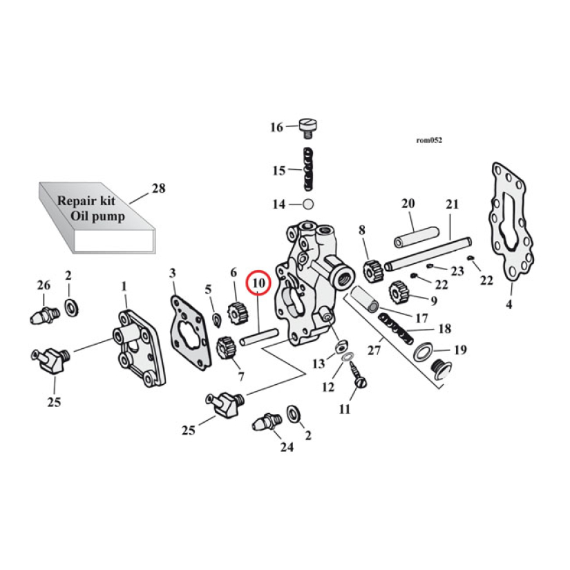 IDLER SHAFT, OIL PUMP  41-61 BIG TWIN (NU) 926326