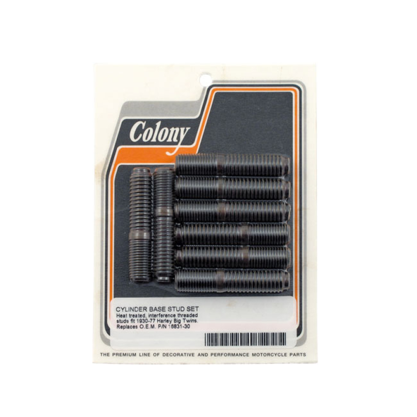 COLONY CYLINDER BASE STUD SET 8-PACK 30-77 BIG TWIN (NU) 929200