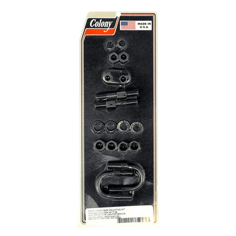COLONY, ENGINE GUARD U-BOLT MOUNT KIT. REAR BLACK PARKERIZED FINISH. O 929657