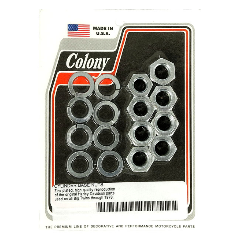COLONY CYL BASE NUT KIT ZINC; HEX 30-78 BIG TWIN (NU) 929690
