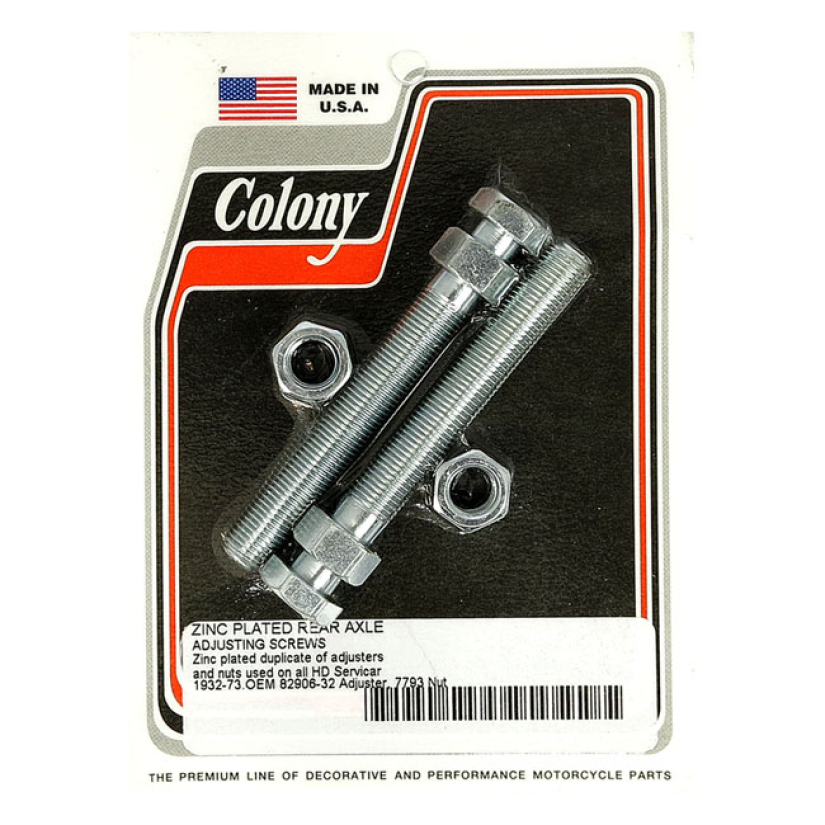 COLONY AXLE ADJUSTER KIT ZINC PLATED. 32-73 45" SERVI-CAR (NU) 929753