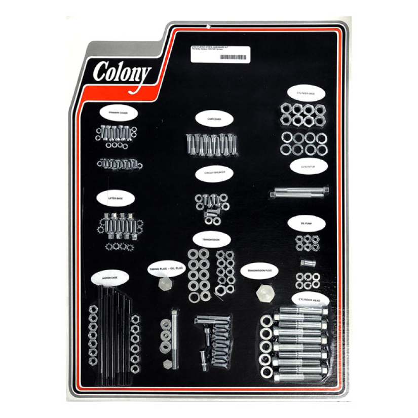 COLONY MOTOR SCREW SET ZINC; OEM STYLE 58-65 PAN (NU) 929790