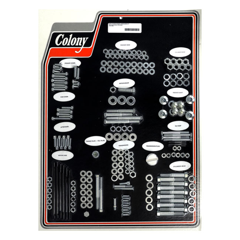 COLONY MOTOR SCREW SET ZINC; OEM STYLE 76-78 SHOVEL (NU) 929793