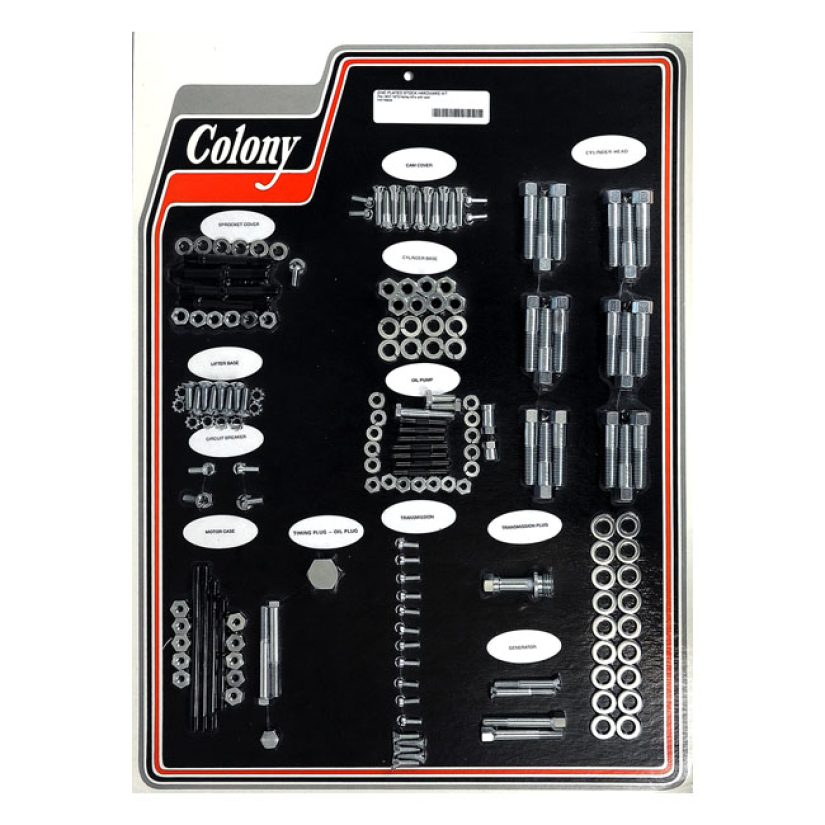 COLONY MOTOR SCREW SET ZINC; OEM STYLE 37-73 45" SV WITH CAST IRON HEA 929806
