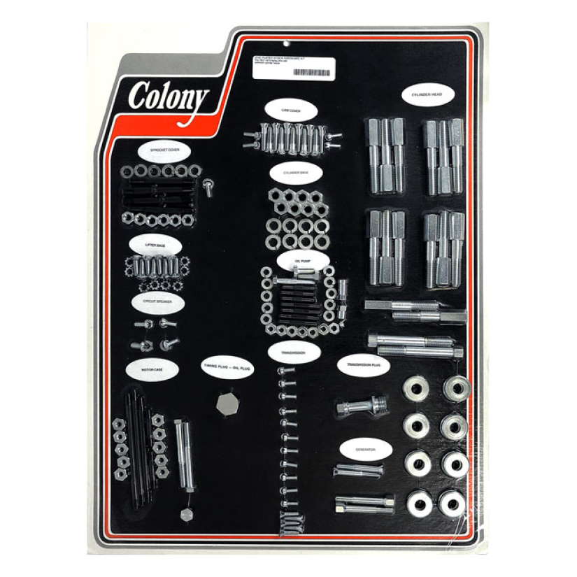 COLONY MOTOR SCREW SET ZINC; OEM STYLE 37-73 45" SV WITH ALUMINUM HEAD 929807