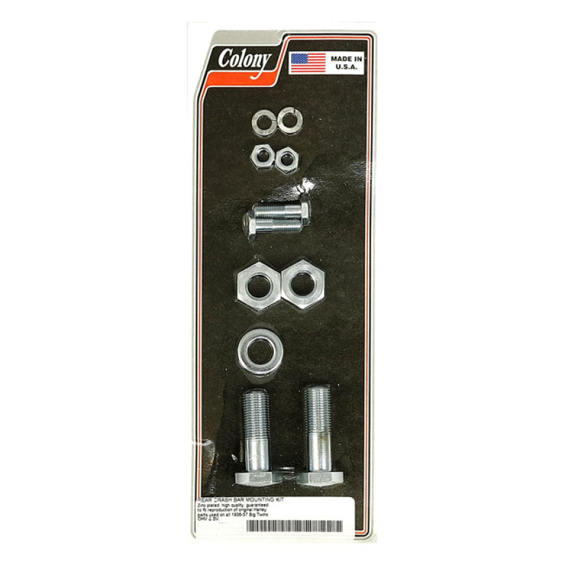 COLONY, ENGINE GUARD MOUNT KIT. ZINC PLATED HIGH QUALITY REPRODUCTION 929873