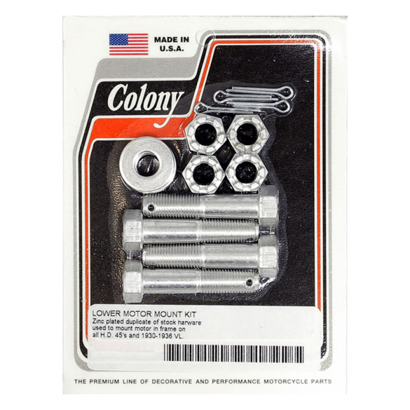 COLONY LOWER MOTOR MOUNT KIT ZINC  32-73 45" SV (NU) 929912