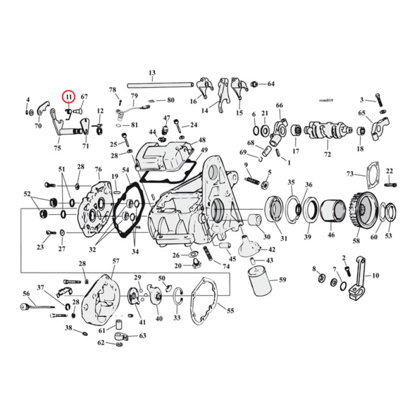 EASTERN SPRING, SHIFTER SHAFT LEVER 930131