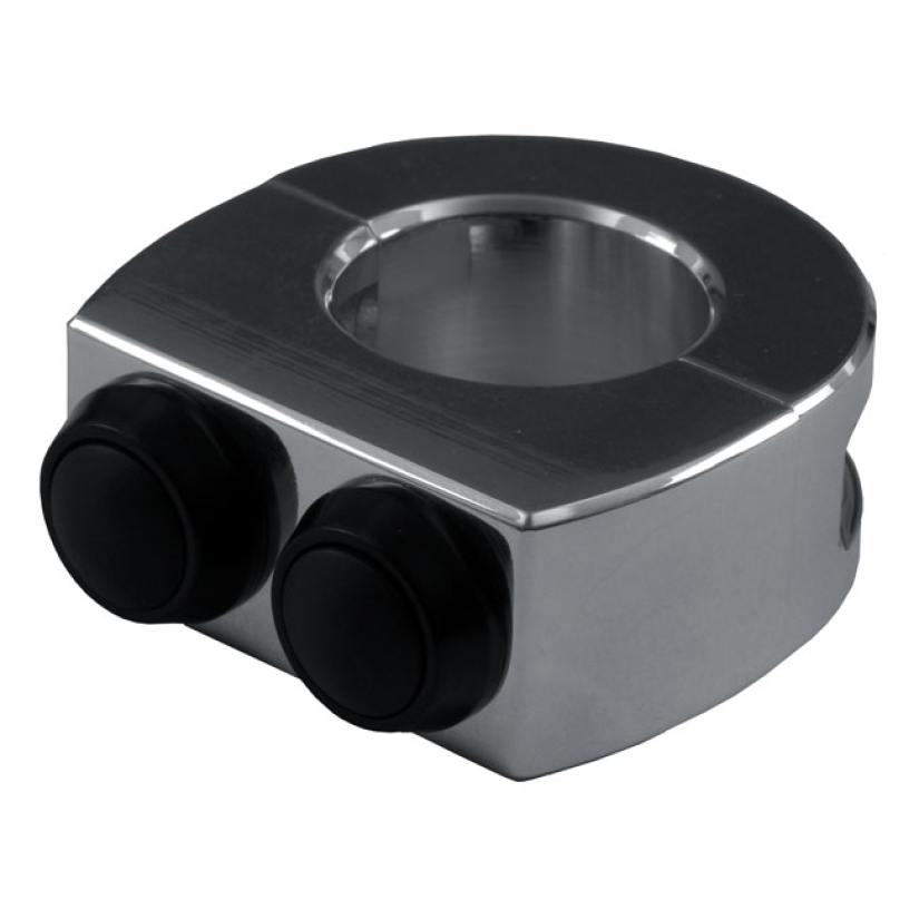 MOTOGADGET, MO.SWITCH 2 PUSH BUTTON HOUSING 1" H/B, POLISHED 930225