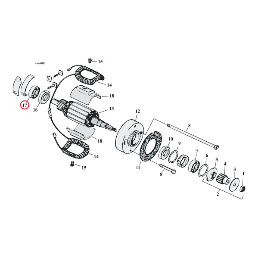 GENERATOR BALL BEARING BRUSH END 930232