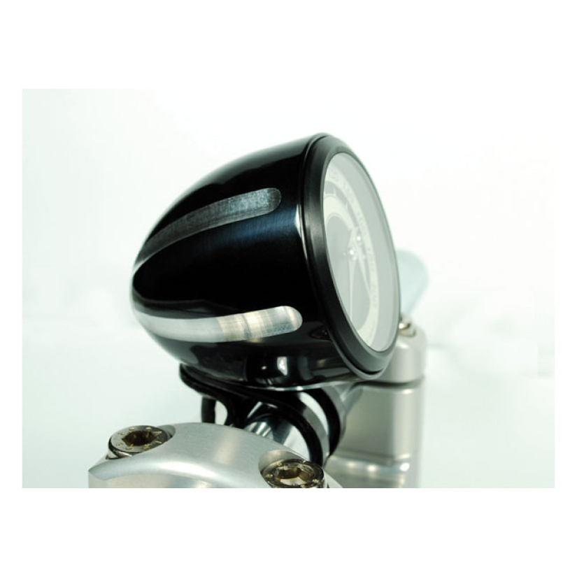 MOTOGADGET, TINY MOUNT CUP ''GROOVED'' 1". BLACK CC BLACK ANODIZED CON 930256
