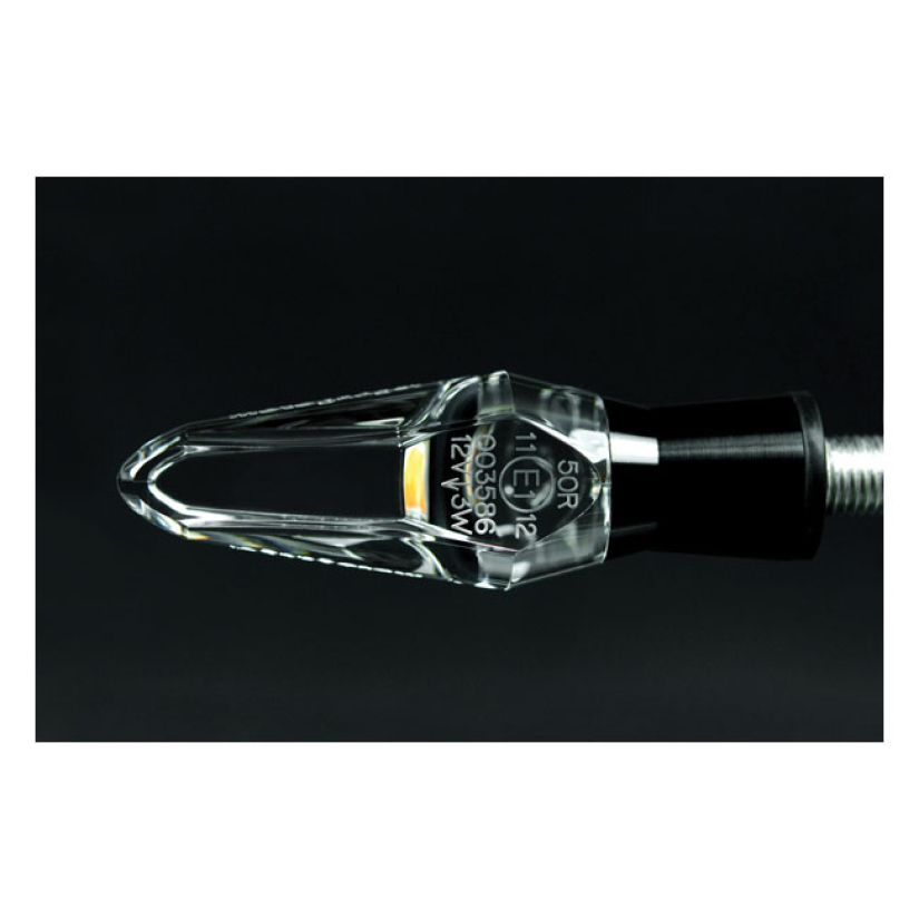 MOTOGADGET, MO.BLAZE ICE LED TURN SIGNALS. BLACK BLACK ANODIZED FINISH 930299