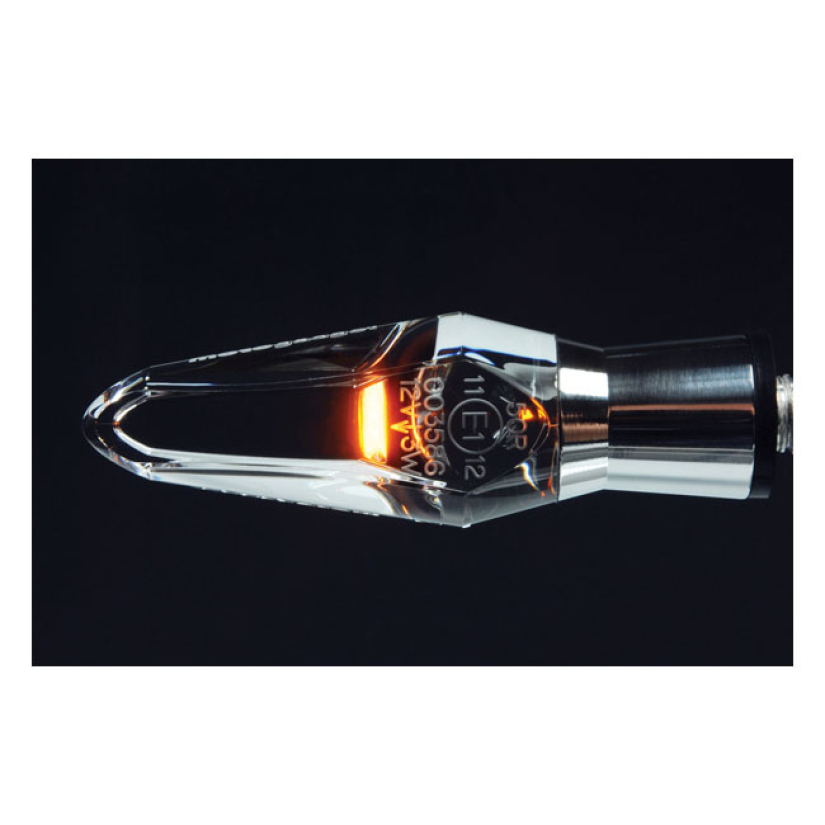 MOTOGADGET, MO.BLAZE ICE LED TURN SIGNALS. POLISHED POLISHED ALUMINUM 930300