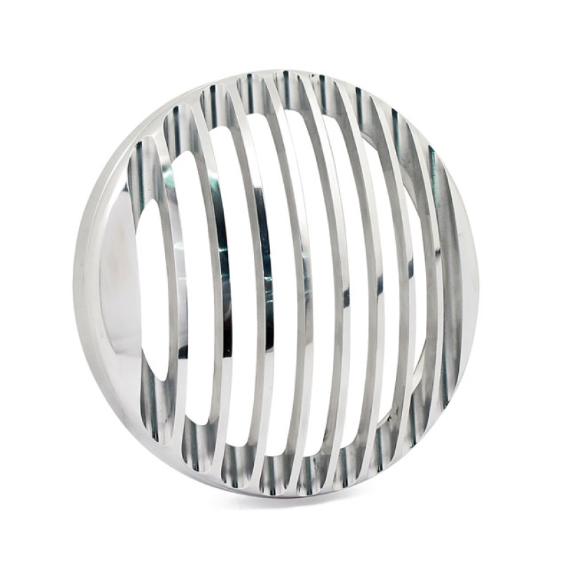 ROUGH CRAFTS, HEADLAMP GRILL 5-3/4". POLISHED POLISHED FINISH. CNC MAC 933803