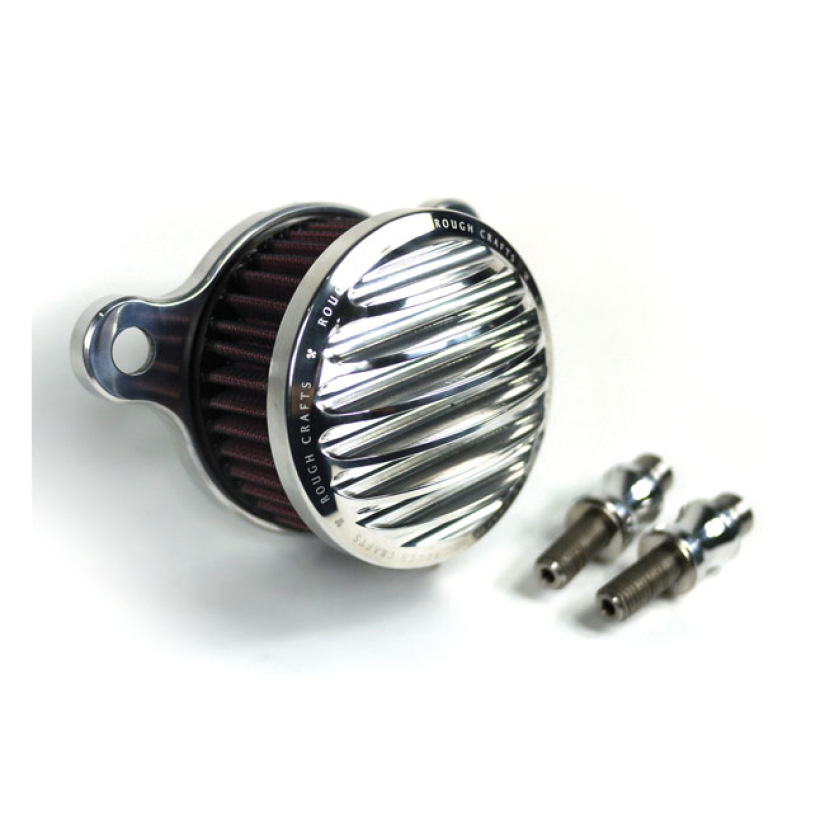 ROUGH CRAFTS, AIR CLEANER KIT. POLISHED POLISHED CNC MACHINED ALUMINUM 933808
